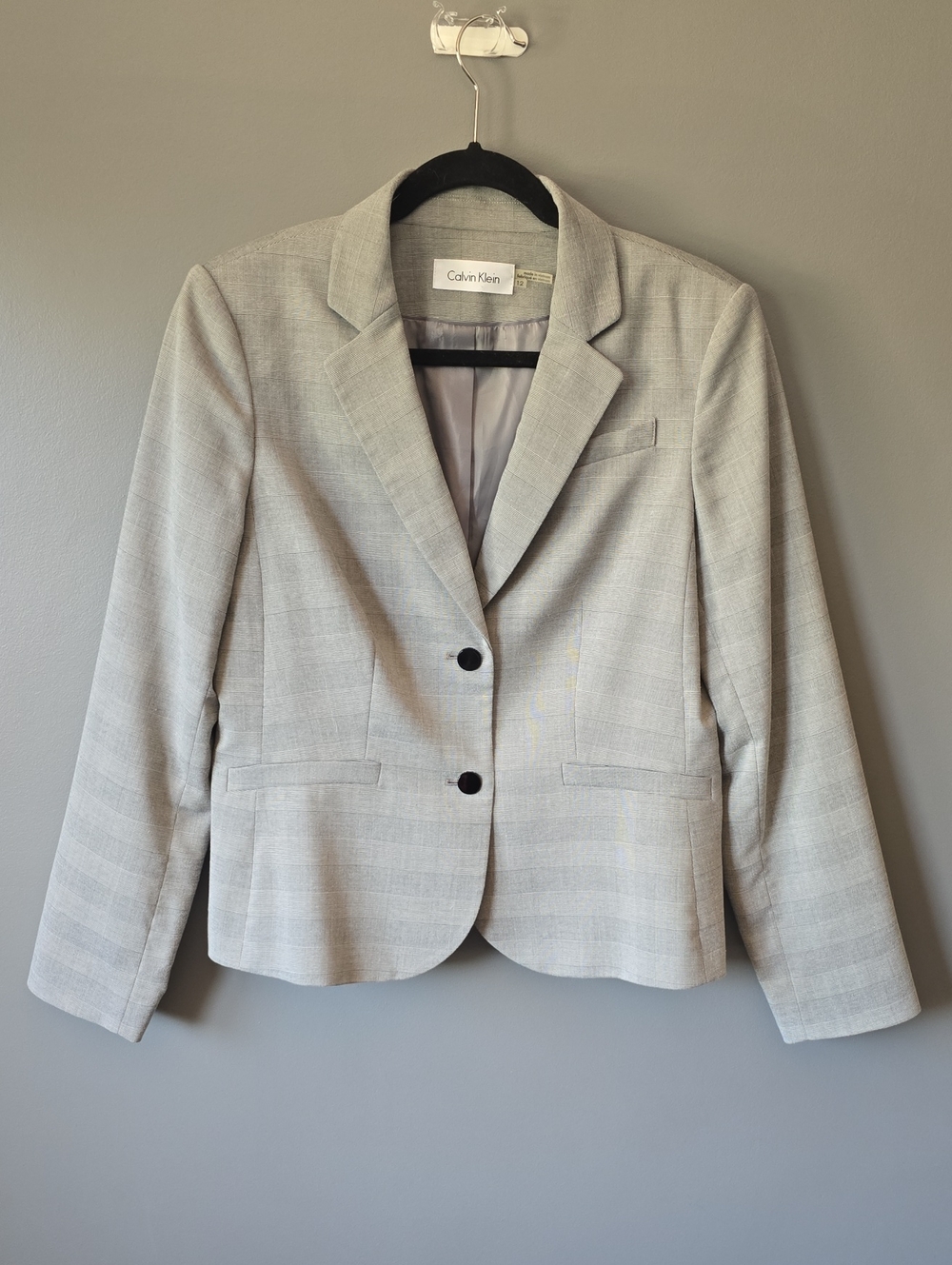 Calvin Klein Light Gray Women's Blazer